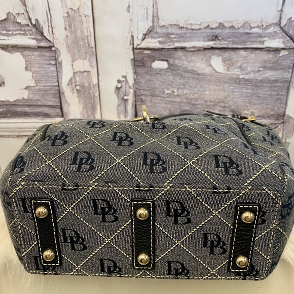 Dooney & Bourke Blue Signature Logo Lock Bag - Picture 6 of 9